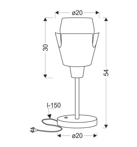 Stolní lampa Falun žlutá