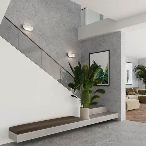 Nástěnné svítidlo TONI bílé kovové moderní do obývacího pokoje a ložnice svítí nahoru i dolů