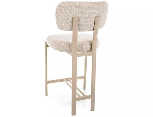 Barová židle Montico béžová čalouněná s opěrkou do kuchyně 62 cm