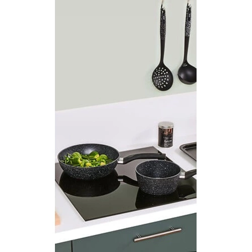 Kovaný hliníkový wok 28 cm černý