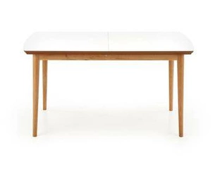 Rozkládací jídelní stůl Radley bílý mat dub lefkas moderní 140-185 cm Intesi