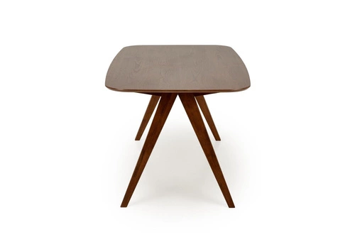 Jídelní stůl Fido 160 cm ořechový moderní obdélníkový, dřevěný, snadno čistitelný Intesi