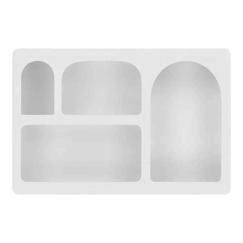 Moderní nástěnná police Bryne bílá 60 cm Intesi do obýváku a ložnice MDF