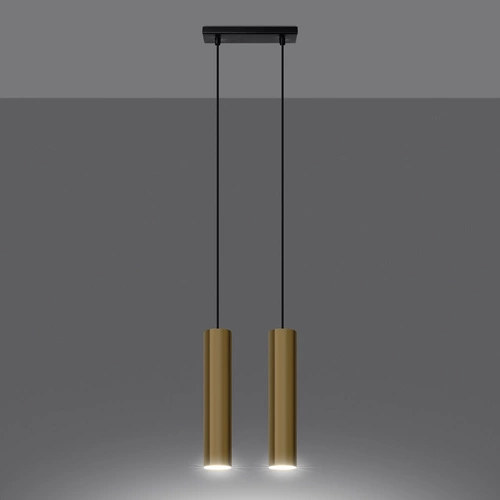 Moderní závěsné svítidlo Lagos 2 zlatý lesk, nastavitelné do obývacího pokoje a jídelny