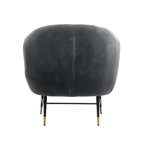 Relaxační křeslo Fluffy sametové šedé do obýváku moderní s područkami Intesi