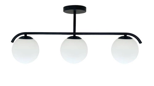 Závěsná lampa AMADEO černá 3x40W E14 bílý difuzor