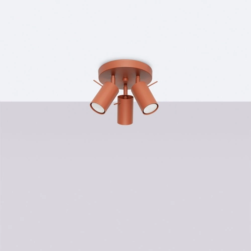 Stropní svítidlo RING 3P moderní červené s nastavitelným stínidlem do obýváku a ložnice