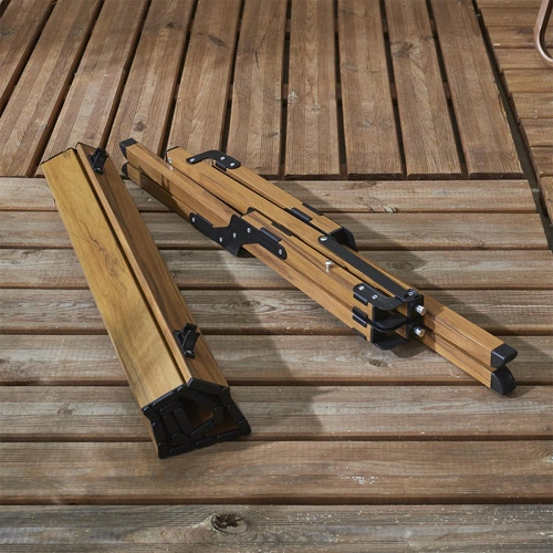 Skládací čtvercový konferenční stolek Mariposa moderní hnědý na zahradu a balkon Intesi