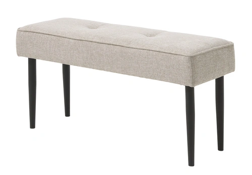 Čalouněná lavice Alize 100 cm písková moderní do předsíně na černých nohách