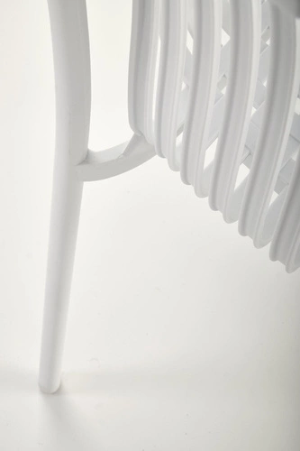 Bílá jídelní a zahradní židle Nathan Intesi s područkami, moderní a snadno čistitelná