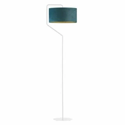 Stojací lampa do obýváku TESALLIA GOLD zelený sametový stínidlo glamour moderní Lysne 156 cm