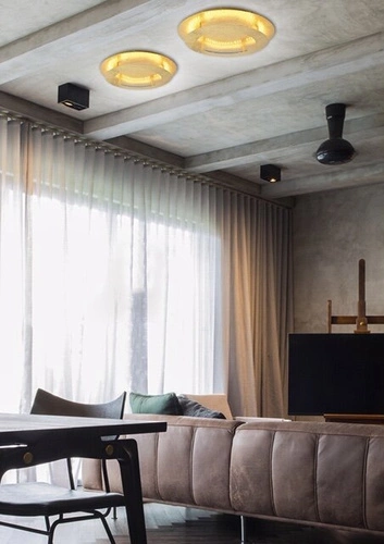 Stropní LED svítidlo Merle 50 cm zlaté moderní do obýváku a ložnice CANDELLUX