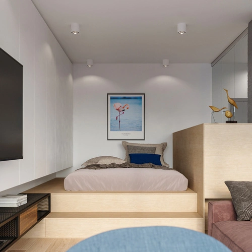 Stropní svítidlo bílé moderní TIUBE Sollux do obýváku ložnice kuchyně kovové 12 cm