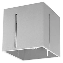 Šedý čtvercový stropní svítidlo PIXAR Sollux moderní do obýváku kuchyně ložnice kanceláře 10x10 cm