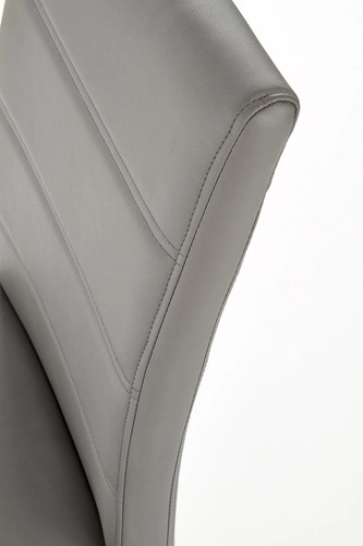 Čalouněná židle Yvone šedá ekokůže na chromovaných lyžinách do jídelny Intesi