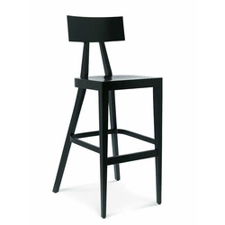 Dřevěný barový stoliček s opěrkou Akka FAMEG personalizovaný moderní do kuchyně a jídelny 74 cm