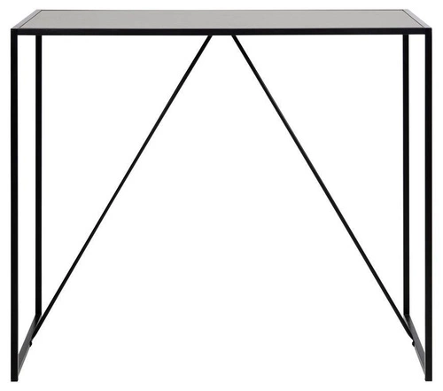 Barový stůl Seaford černý moderní industriální do kuchyně a jídelny 120x60 cm Actona