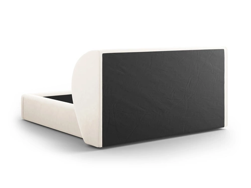 Čalouněná postel Miley II 160x200 béžová sametová s úložným prostorem do ložnice