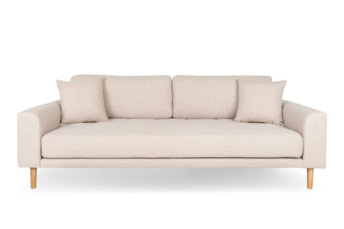 Skandinávská pohovka Lido 3 béžová Intesi s područkami do obýváku, čalouněná, trojmístná