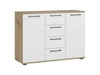 Komoda Harald se zásuvkami dub artisan bílá moderní do obýváku a ložnice 116 cm