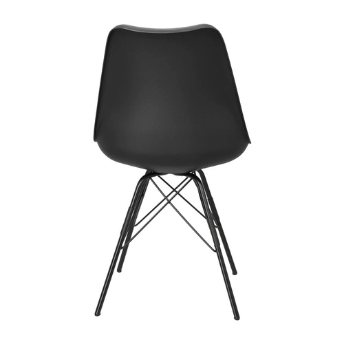 Jídelní židle Eris PP Actona černá moderní z plastu a ekokůže snadné čištění