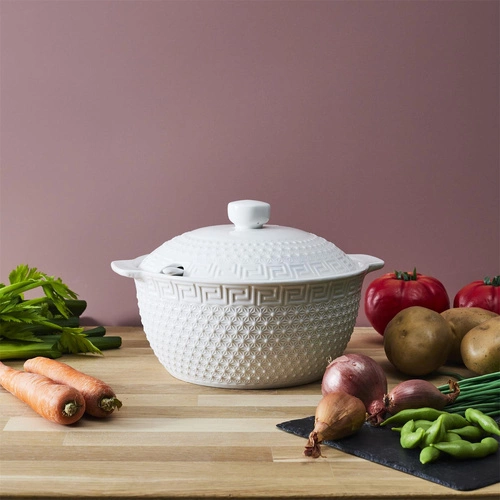 Sada na servírování polévky, lžíce, 6 misek