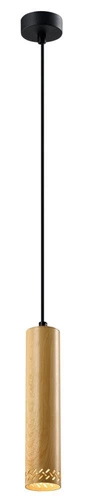 Závěsné svítidlo Tubo dřevěné moderní nastavitelné do obýváku kuchyně jídelny 25 cm