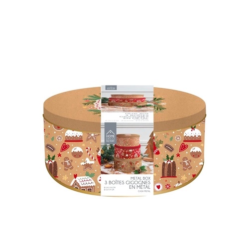Kovové vánoční dekorační boxy Intesi do kuchyně a obýváku