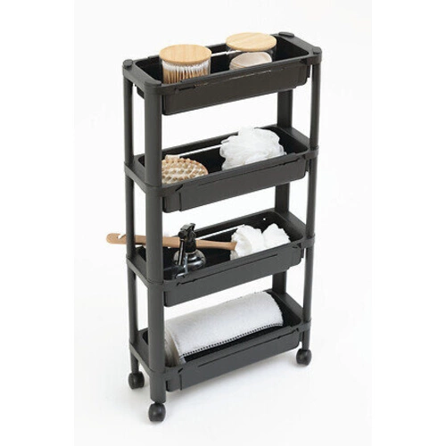 Vozík s funkcí rozšíření 4-úrovňový černý