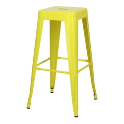 Židle barová Paris 75cm. žlutá insp. Tolix RAL 1016 Výprodej