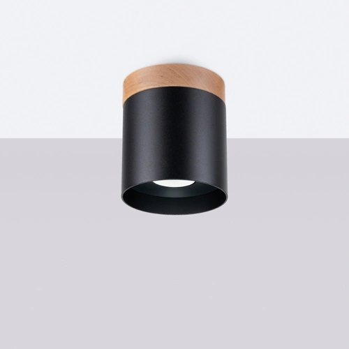 Stropní LED svítidlo RIF černé moderní do obýváku a ložnice SOLLUX LIGHTING