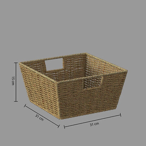 5five simply smart čtvercový úložný koš rákos boho do kuchyně 31x15 cm