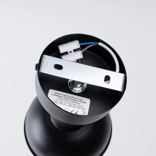 Nástěnná lampa ELBA černá kovová loftová do obýváku a ložnice SOLLUX LIGHTING