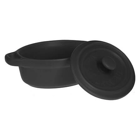 Keramická zapékací miska černá Atmosphera oválná 8,5x11 cm na zapékání