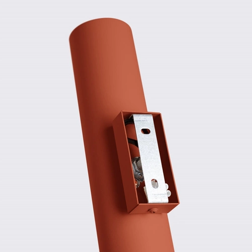 Nástěnné svítidlo Lagos 2 loftové červené ocelové do obýváku a ložnice svítí dolů