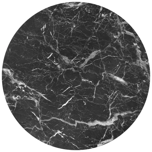 Sada 2 kulatých konferenčních stolků Yvetta černý mramor loftový do obýváku Intesi