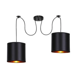 Candida závěsná lampa černá 2x40W E27 stínidlo černé