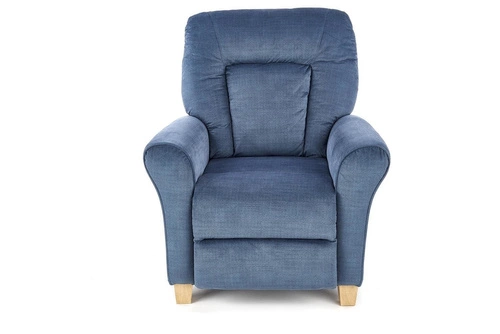 Rozkládací křeslo do obýváku Darb modré moderní čalouněné relaxační Intesi