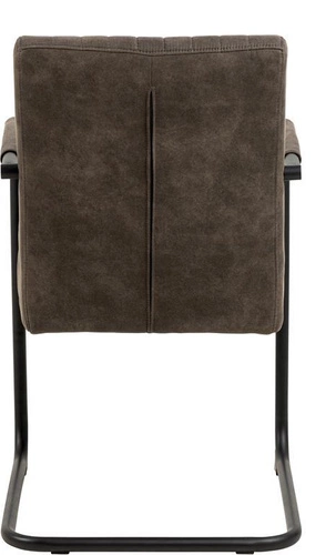 Čalouněná jídelní židle s područkami Adele Actona, antracitová, na lyžinách