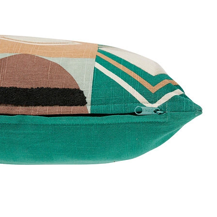 Malakitový vyšívaný polštář 30x50 cm zelený