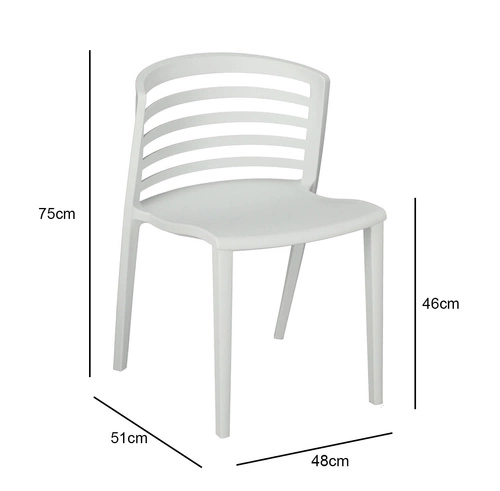 Bílá jídelní a zahradní židle Muna Intesi moderní stohovatelná snadno čistitelná