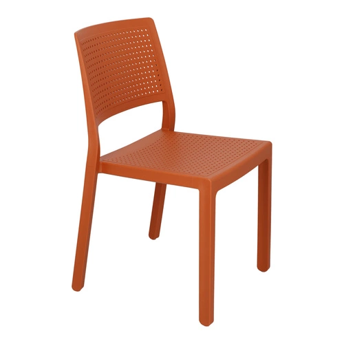 Zahradní židle Emi oranžová plastová stohovatelná moderní SCAB Design snadné čištění