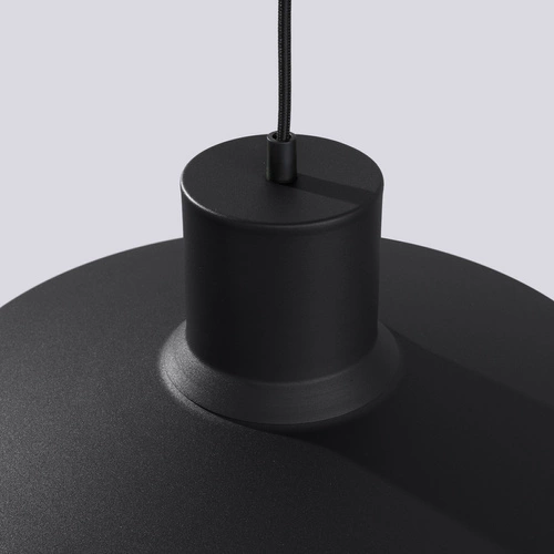 Závěsné svítidlo BILO černé moderní kovové do obýváku a kuchyně 35 cm SOLLUX