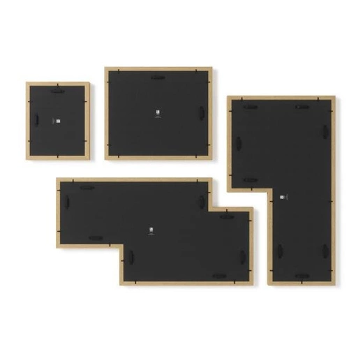 Sada závěsných dřevěných fotorámečků na zeď Mingle Umbra boho 10x15 13x18 20x21