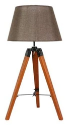 Stolní lampa Lugano 1x60W E27 hnědá + stínidlo stejného indexu