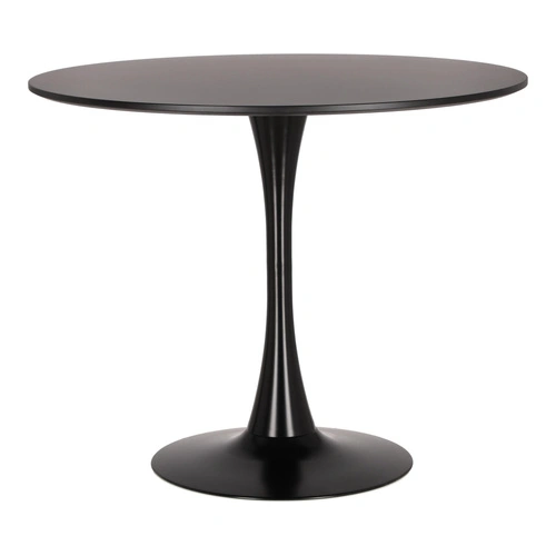 Kulatý jídelní stůl 90 cm Simplet Skinny Black černý moderní na jedné noze do jídelny a kuchyně