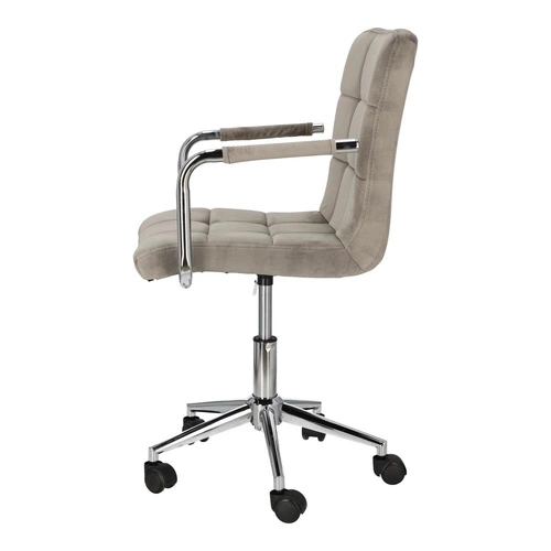 Ergonomická kancelářská židle Cosmo Arm, šedý samet, otočná s područkami