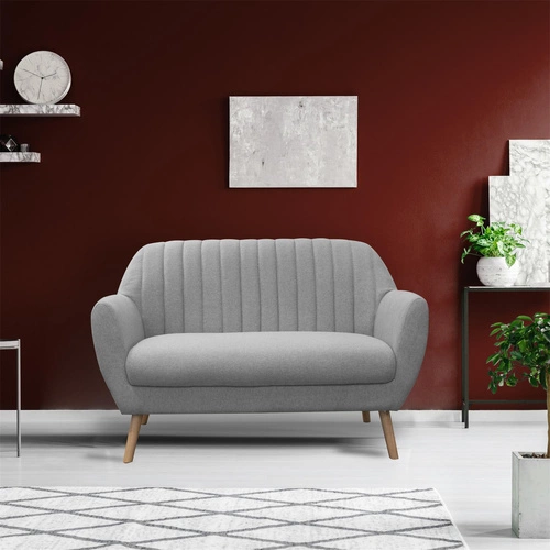 Skandinávská pohovka Bella Intesi šedá 2místná čalouněná s područkami do obýváku