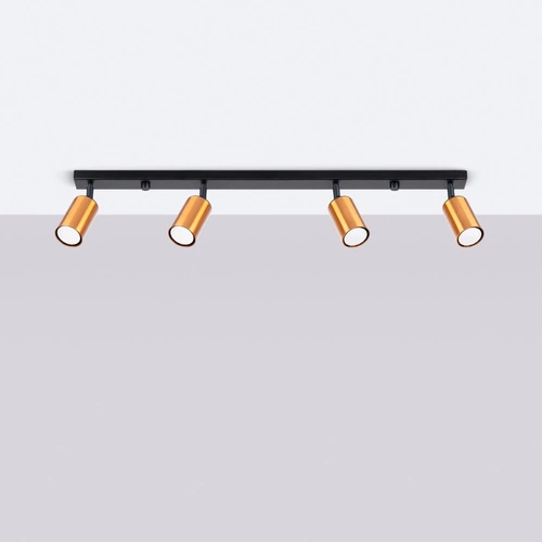 Stropní svítidlo WINX 4L černá měď moderní do obýváku a ložnice SOLLUX LIGHTING