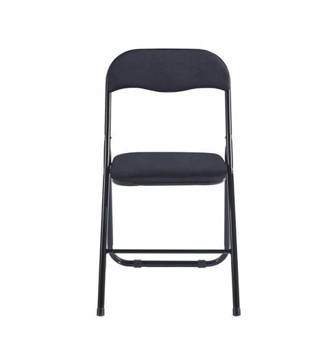Skládací kuchyňská židle Amun Velvet černá sametová čalouněná kovová Intesi